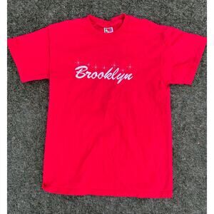 Y2K Brooklyn T-Shirt Red Classic Logo Graphic Tee